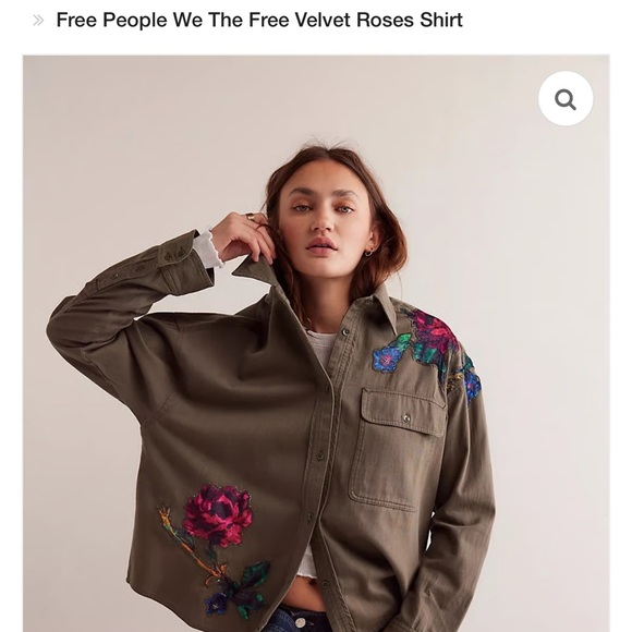 We The Free velvet green army combo NWT medium - Picture 1 of 10